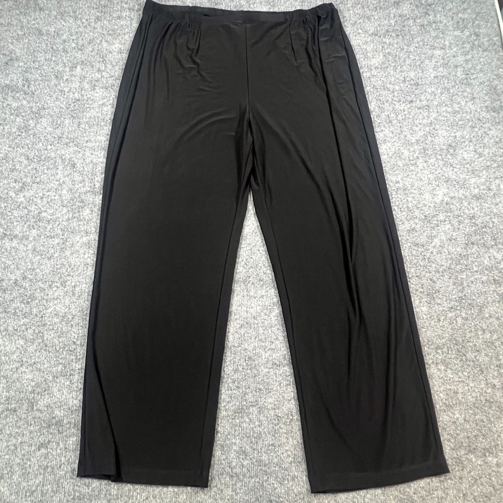 Ronni Nicole Wide Leg Pant Women 18 Black Stretch High Waisted Elastic Waistband